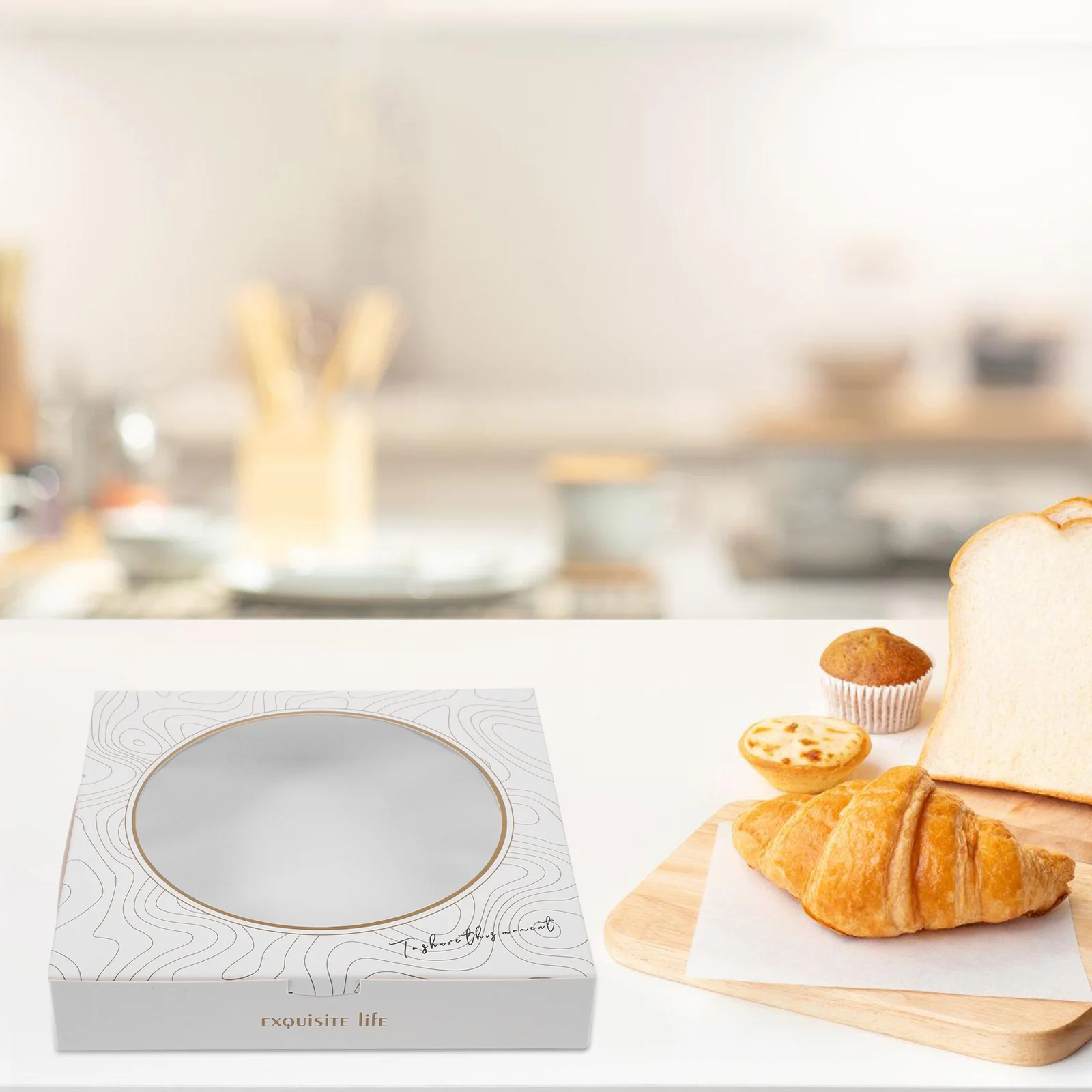 

20 Pcs Pizza Empty Boxes Party Bakery Packaging Cake Takeaway for Holiday with Window Pie