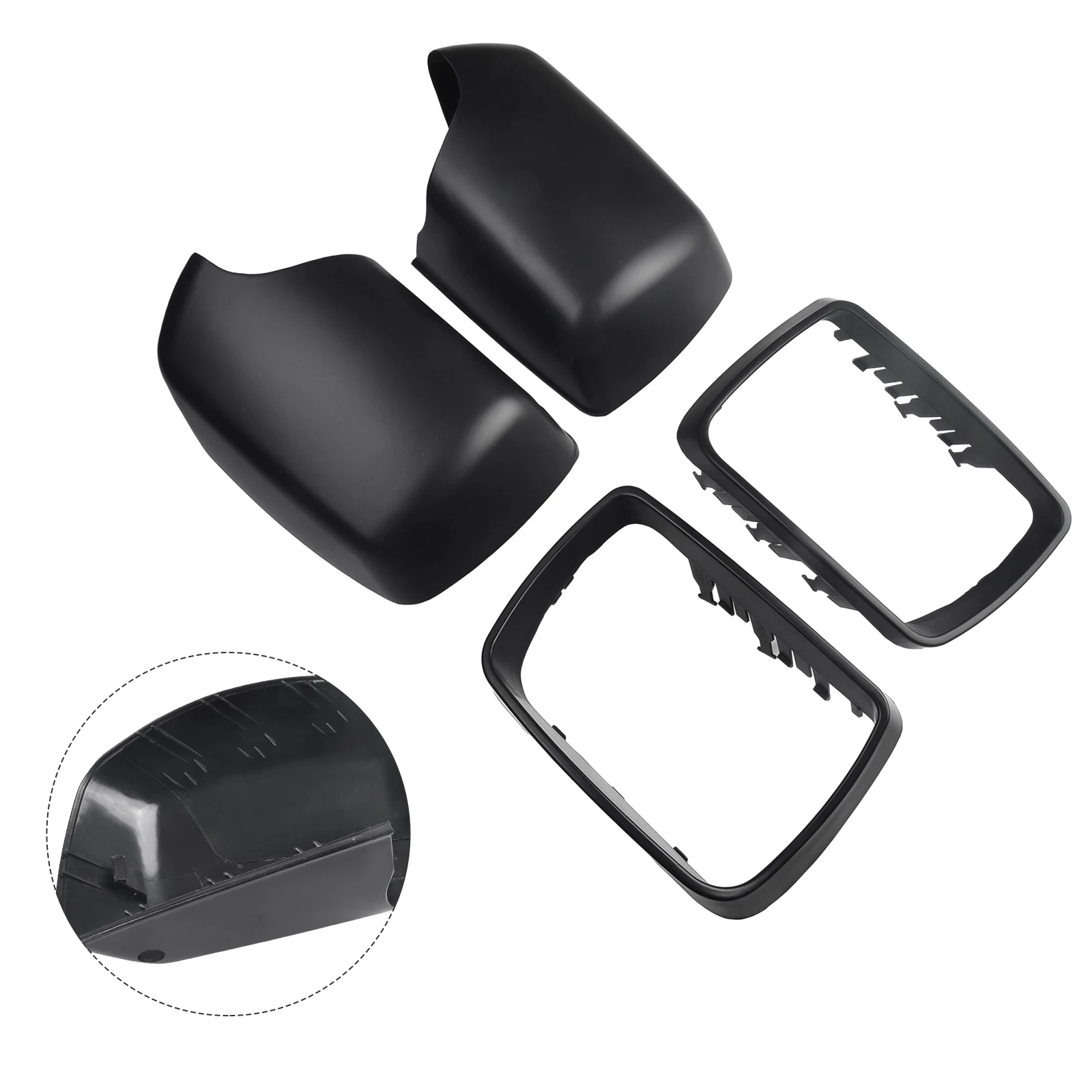 

2022new Fit For BMW X5 E53 3.0d/3.0i/4.4i/4.6is/4.8is 1999-2006 Mirror Cover Front Left Matte Black Weatherproof