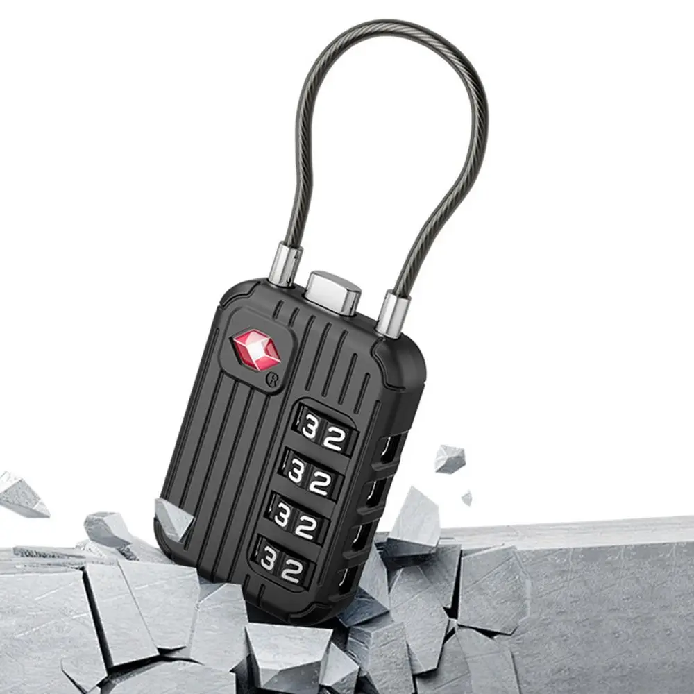 TSA 4 Digit Combination Lock Anti-theft Zinc Alloy Customs Password Lock Security Tool Suitcase Luggage Coded Lock for Travel