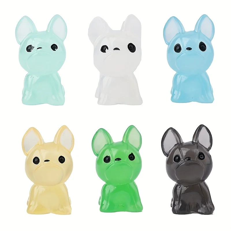 100/50 قطعة يتوهج في الظلام صغيرة صغيرة الراتنج الكلب المنمنمات ، مكتب منزلي الجنية حديقة الديكور ، المشهد الصغير لتقوم بها بنفسك لوازم الحرفية #5