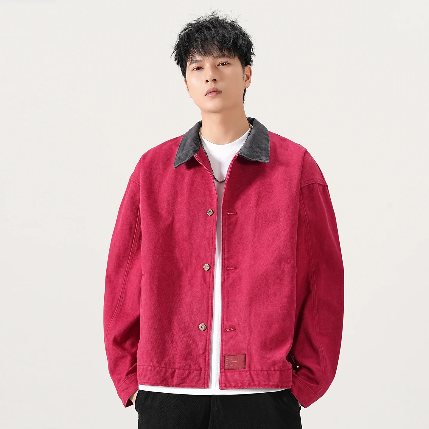 

Men Autumn Winter Streetwear FashionLoose Casual Vintage Cargo Jacket Cityboy Plus Size Coat Outerwear