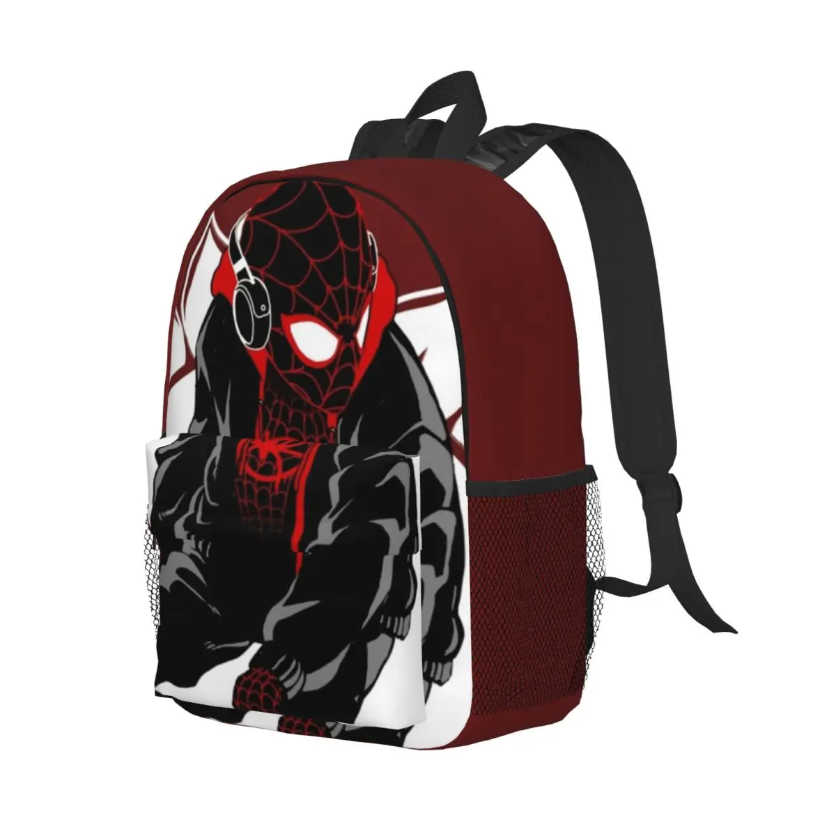 Spider Ghost para meninas meninos mochila de estudante de grande capacidade mochila leve à prova d'água de 15 polegadas