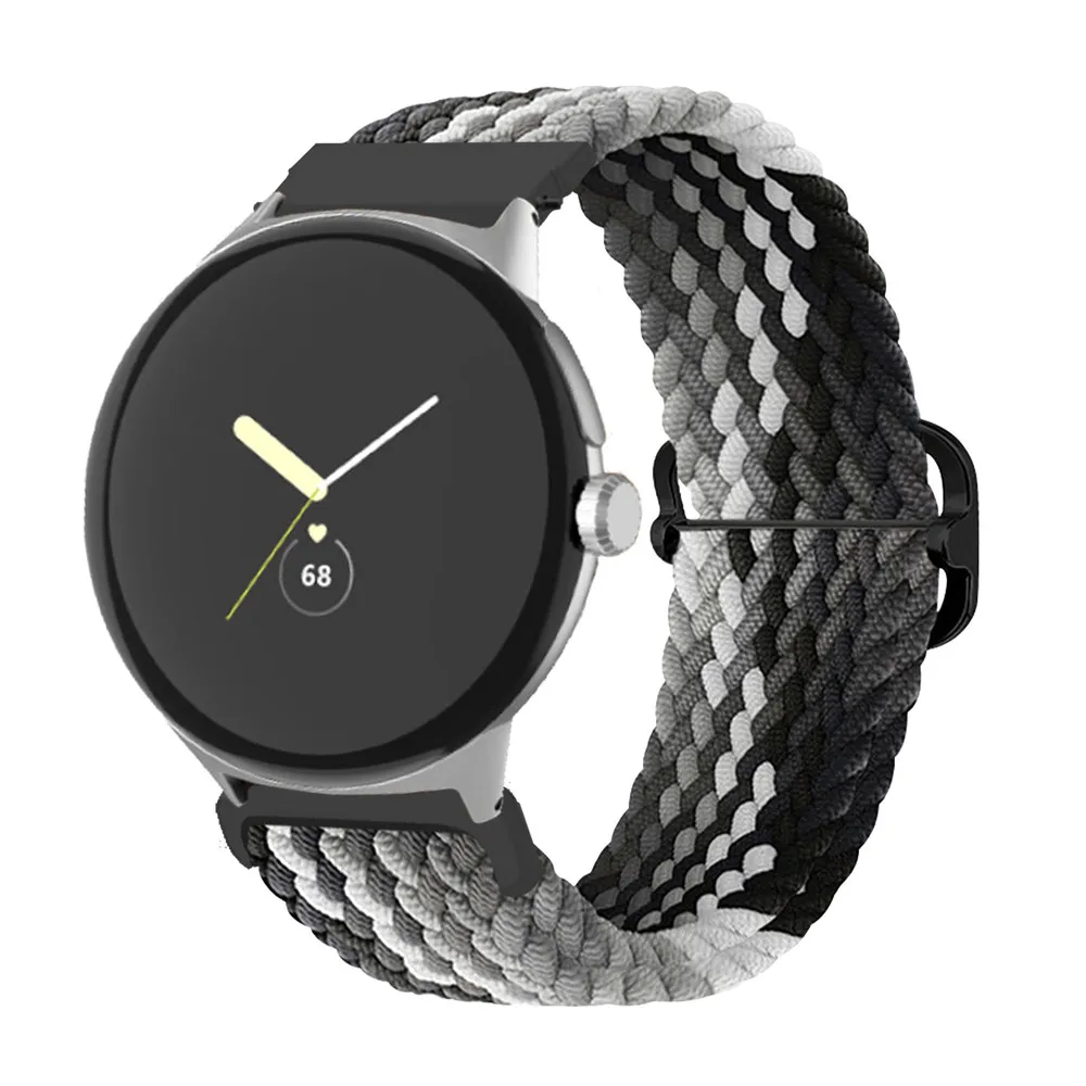 

Elastic Bands for Google Pixel Watch 1/2/3 41mm Band, Slide Buckle Nylon Woven Strap