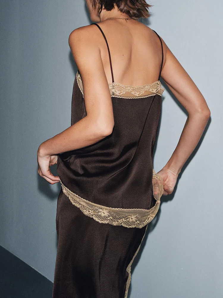 High-End Women's Faion Winter New Arrival Midi Skirt And Top Set Ele And Sli Perfect for Stage Performances Or Spec...