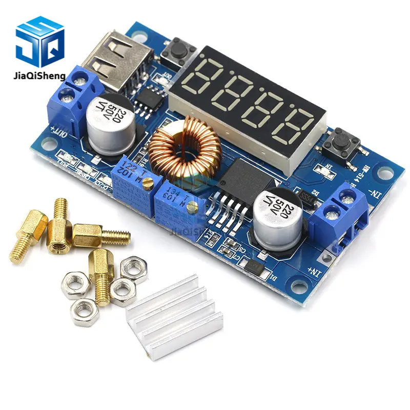 DC-DC 5A Digital LED Drive Lithum Battery Charger Module CC/CV USB Step Down Buck Converter With Voltmeter Ammeter