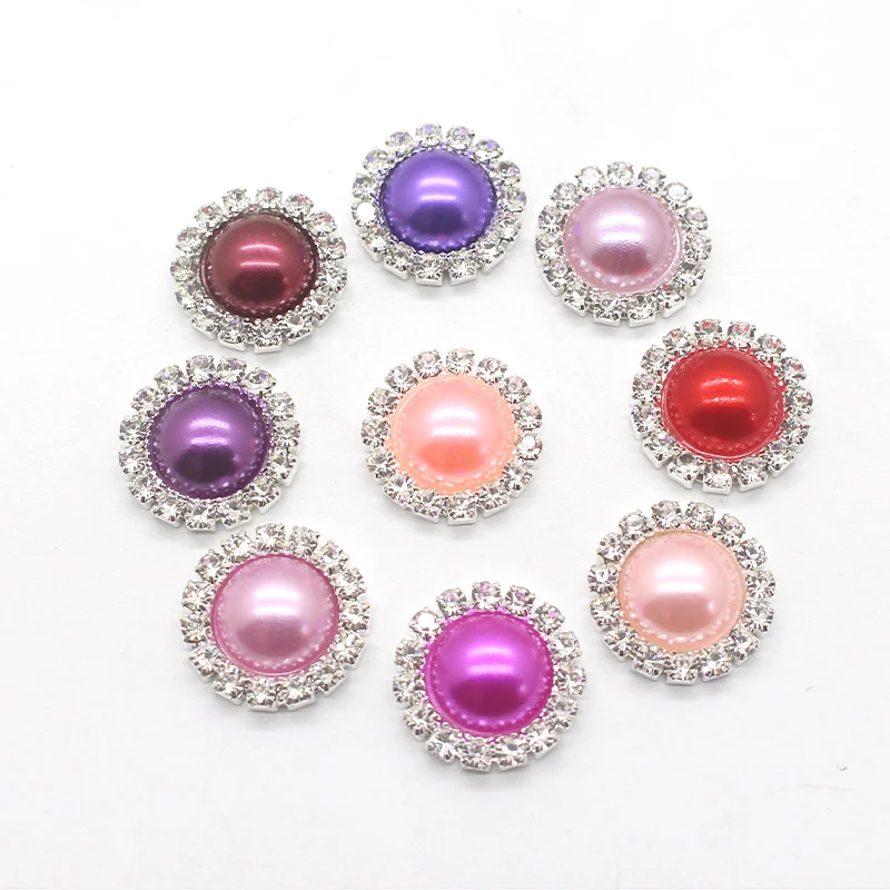 High-grade simple 10 pieces 16mm Diy wholesale price crystal pearl wedding jewelry accessories rhinestone crafts exquisite produ