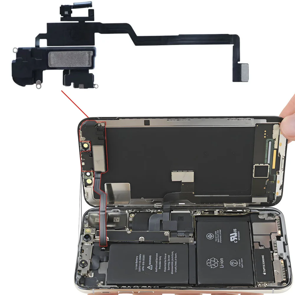 Ear Speaker For iPhone X XR XS 11 Pro Max Earpiece With Flex Cable Replacement NO Face ID