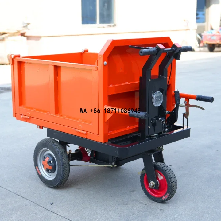 Mini Electric Farm Hauler Orchard Transport Vehicle Electric Hydraulic Lifting Multipurpose Cart Hand Trolley Transport Vehicle