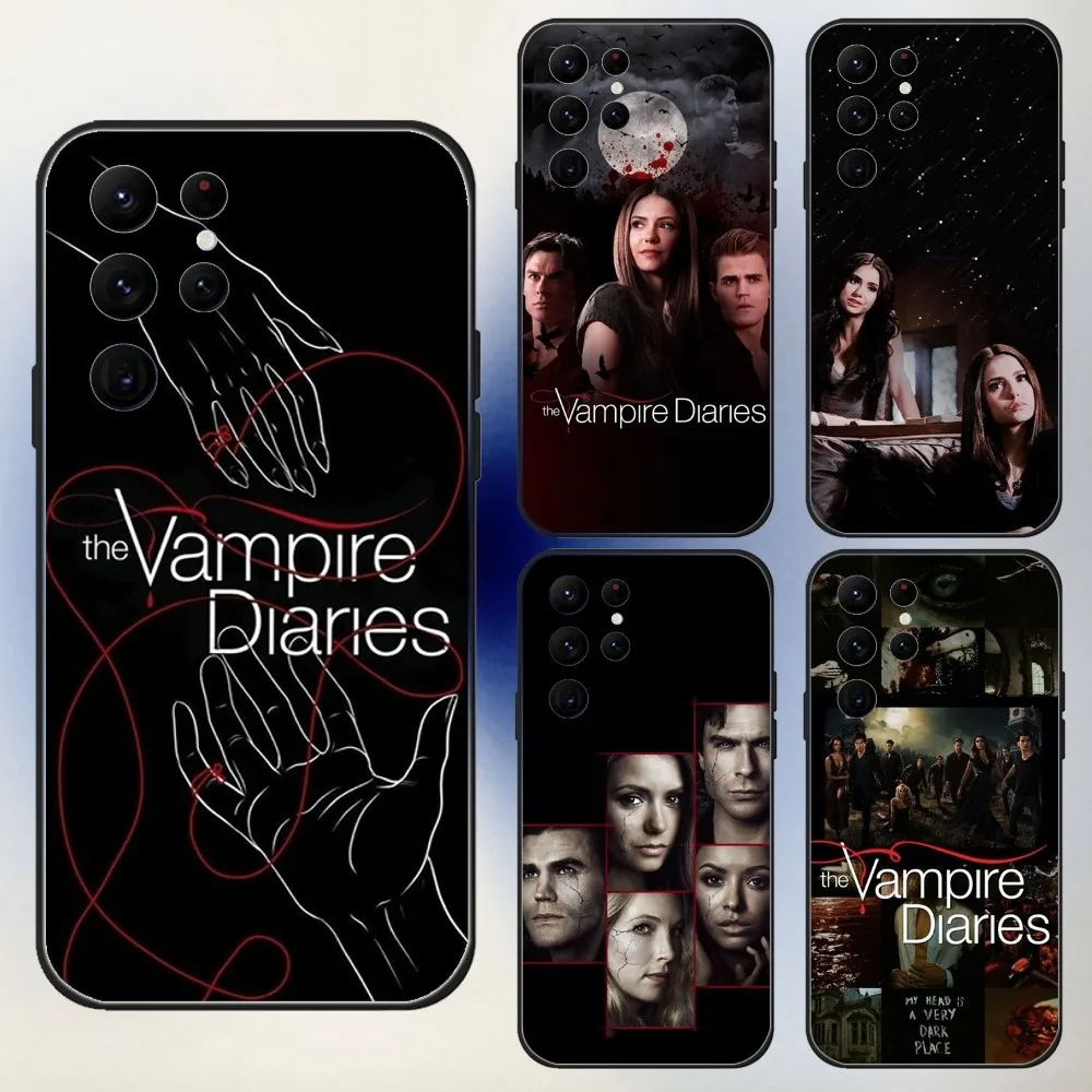 

The V-VampireS D-Diaries Phone Case For Samsung S24,23,22,30,21,10,9,Ultra,Plus,Lite,FE,5G Black Soft Case