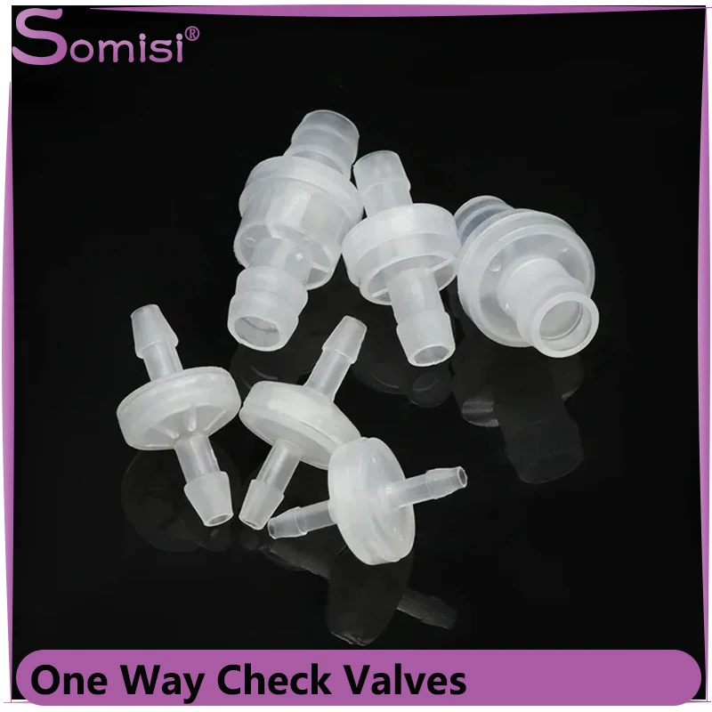 Plastic Check Valve One-Way Non-Return Pagoda Inline Fluids Connector 3 4 6 8 10 12mm Fuel Gas Liquid Ozone-Resistant Water Stop