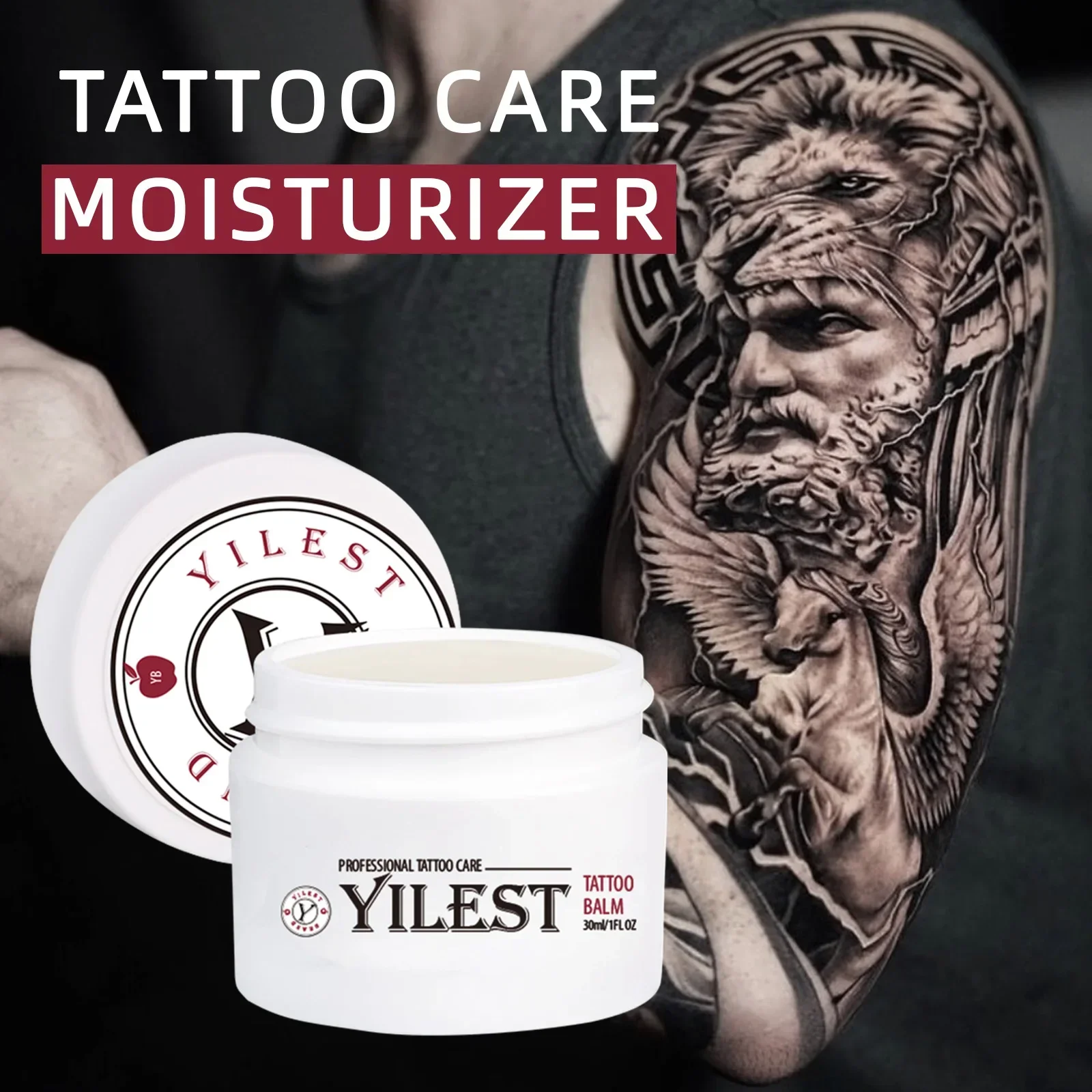 Bálsamo para tatuajes, ungüento abrillantador, tatuajes seguros, protector hidratante profundo, previene la decoloración, calma la irritación, bálsamo para tatuajes de 30ML