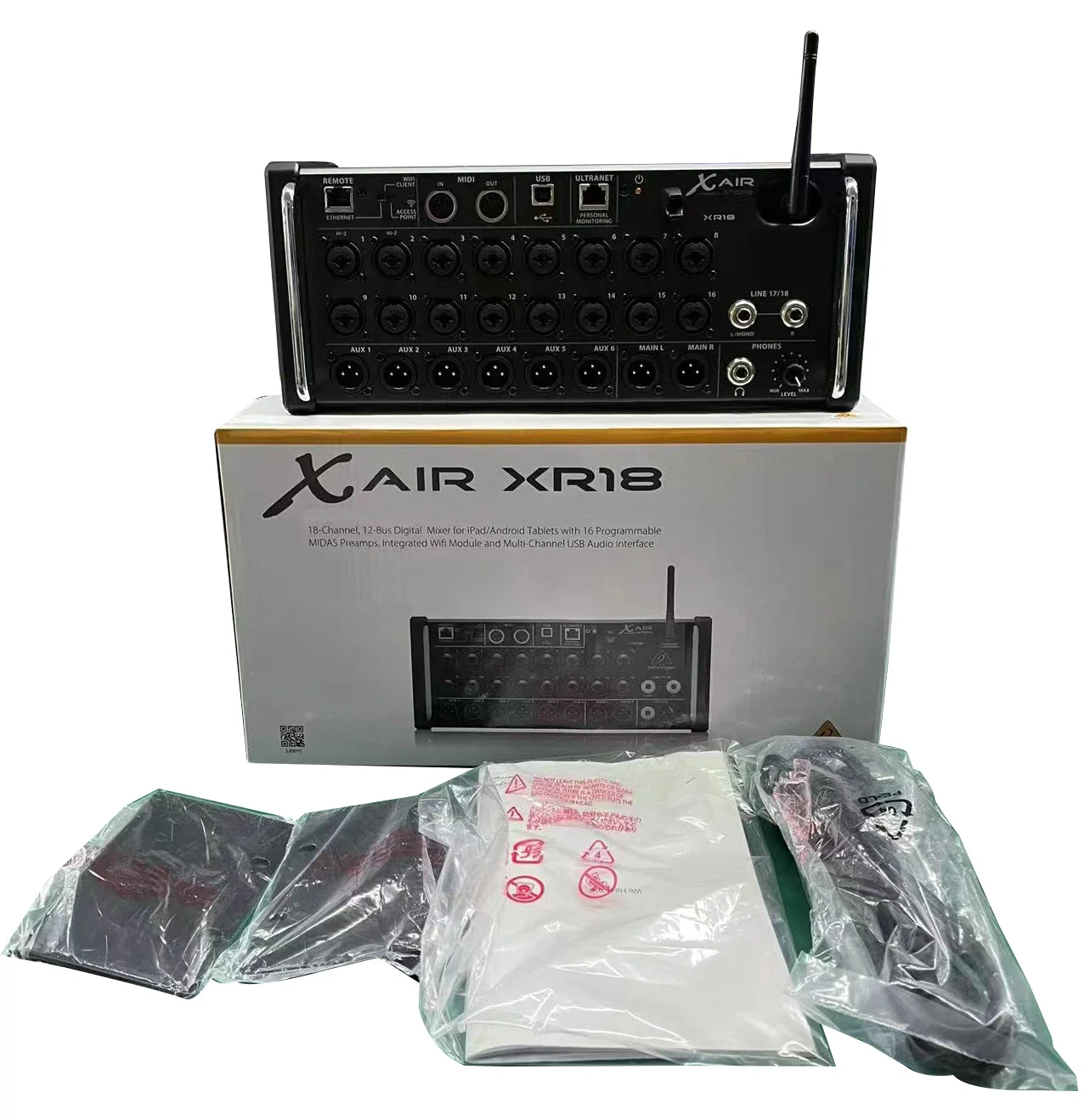 Mixer Audio Digital Xair18 Baru XR12/XR18 Fan 18 Kanal dengan Modul WiFi Terintegrasi/Perekam Stereo USB Berbahan Metal