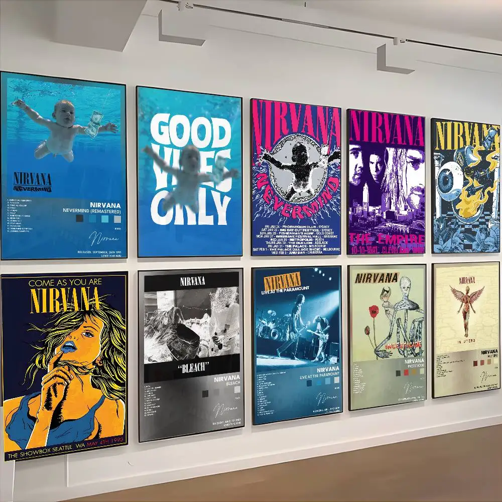 Rock band N-Nirvana-a Poster HD art sticky wall waterproof home living room bedroom aesthetic decoration