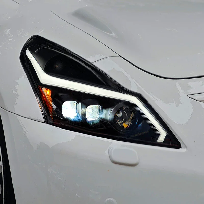 

LED Headlight assembly for Infiniti G37 G25 sedan 2010-15 modified Front lamp DRL lens with Dynamic Turn Signal