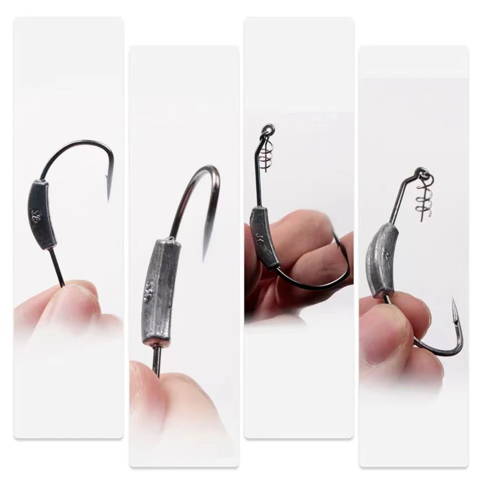 Jig Crank Head Barbed Hook 2g 3g 5.25g 7g Soft Lure Worm Offset Fishhook Spring Lock Pin Pesca for Texas Rigs Fishing Tackle image 5