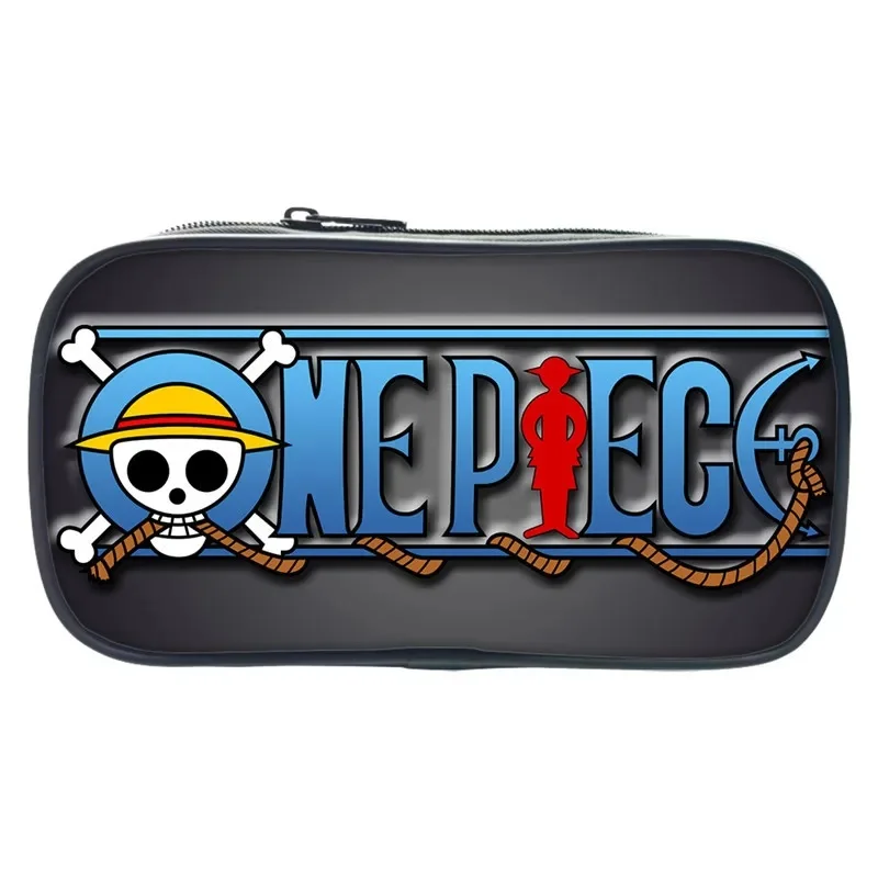 One Piece Children Anime Figure Pupil Large Capacity Pencil Case School Supplies Children Gift Pencil Bag Boys Box Storage Gift