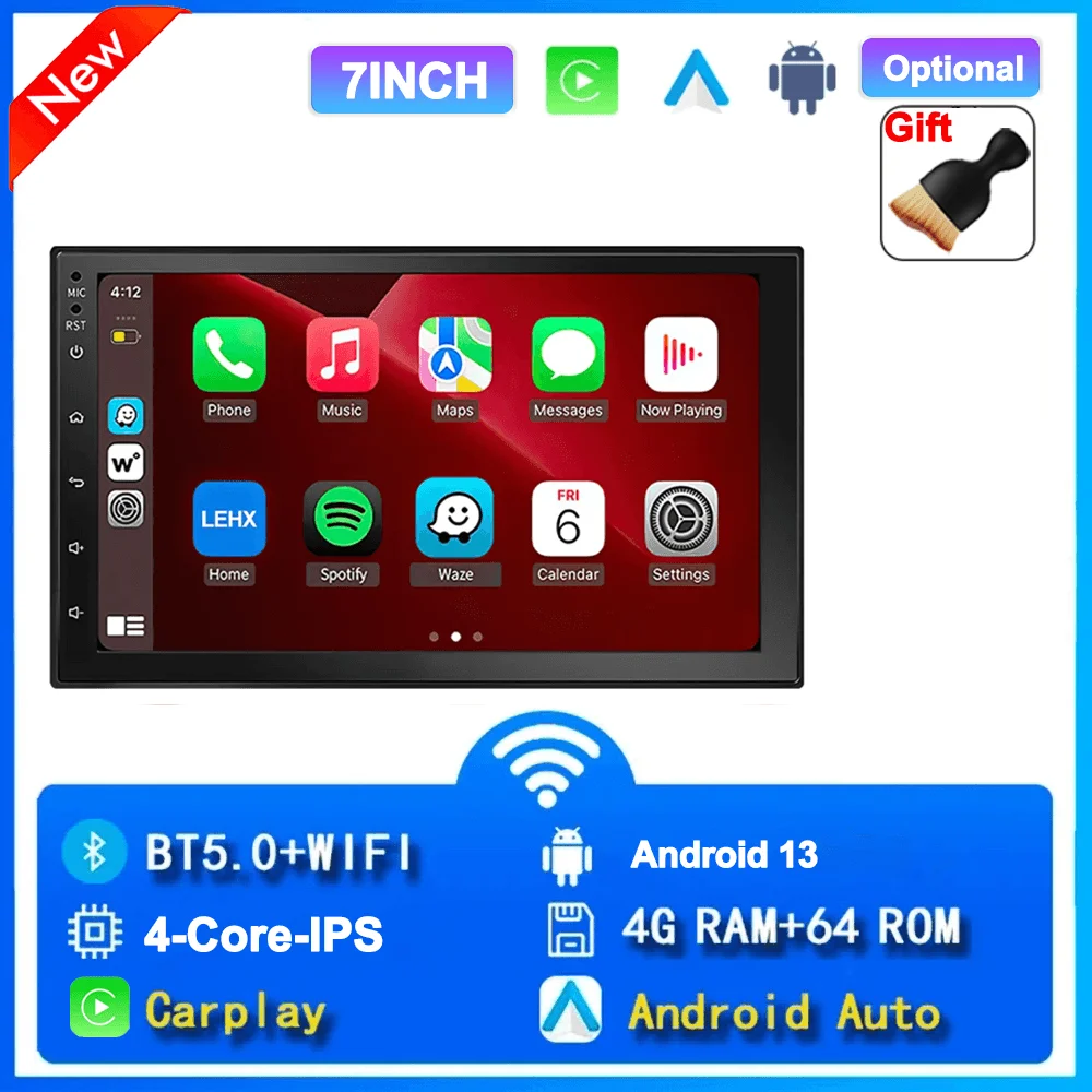 7/9/10 ''2 Din Android 13 auto Autoradio 64G Multimedia Video Universele Stereo Carplay gps Voor Volkswagen Nissan Hyundai Kia speelgoed