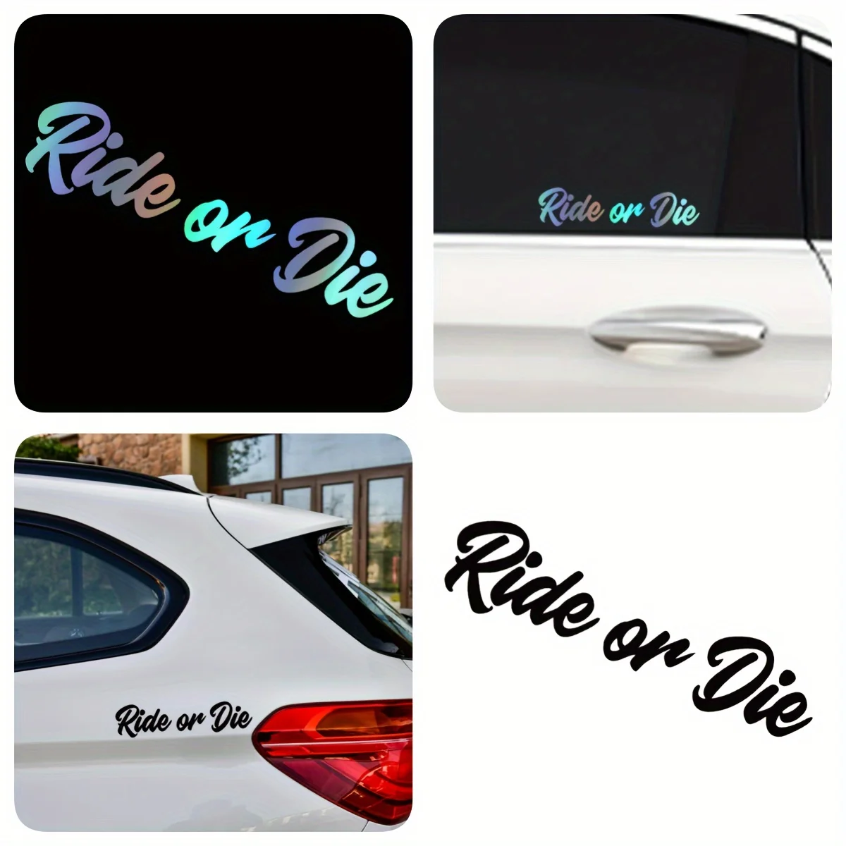 

Colourful, Bold, Easy to Attach to Cars, Motorcycles, Laptops, Helmets, and More - Durable Ride or Die "Vinyl Decals Stickers
