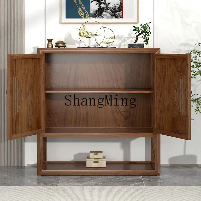 

CL new Chinese-style dining side cabinet, tea, solid wood, living room wine, short dining room storage cabinet