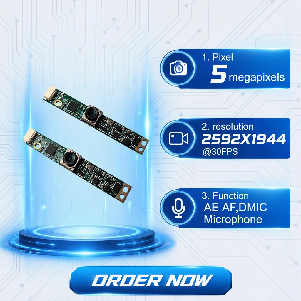 5-Megapixel Smart Camera Module for Smart Home & Access Control Devices - Driver-Free, Plug-and-Play, Customizable
