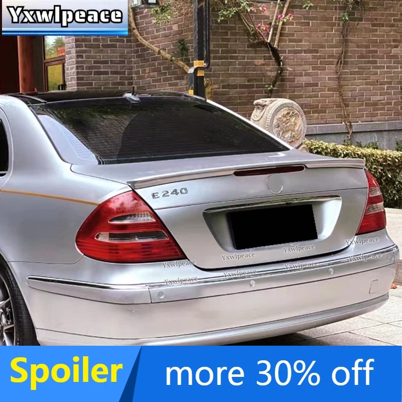 For W211 2002-2009 Spoiler Mercedes-Benz W211 E-class E200 E260 High Quality ABS Material Car Rear Trunk Lip Wing Spoiler