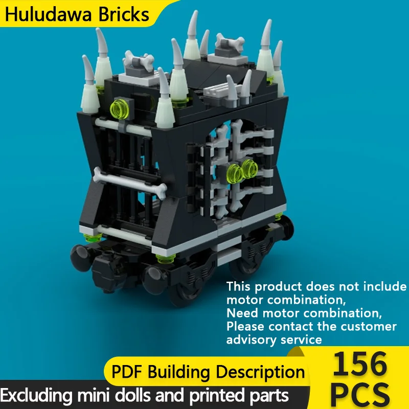 

Конструктор City Car Model MOC: Модульный автомобиль-клетка в стиле Хэллоуин, развивающая игрушка для детей, подарок на праздник, набор для сборки