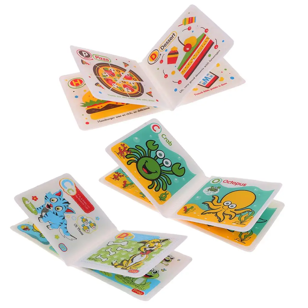Bath Book Waterproof EVA Foam Educational Bath Toy Set Early Learning Baby Book for Kids Bath Time Games
