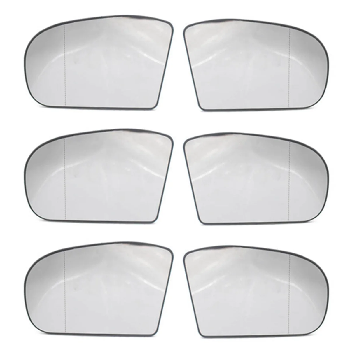 

3 Pair Right and Left Side Rearview Mirror Glass Replacement for W203 W211 2038100121 2038101021