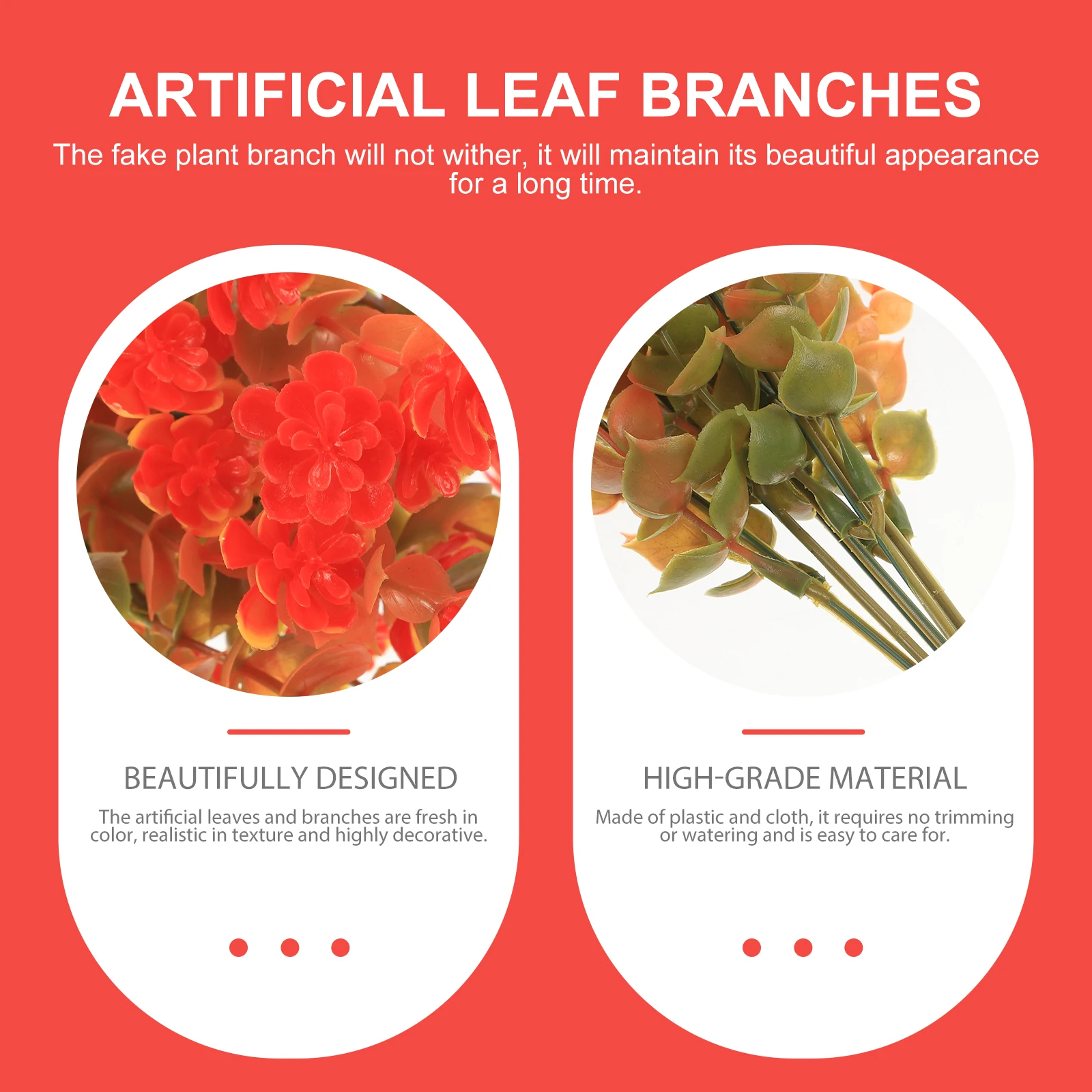 

6 Pcs Simulated Eucalyptus Leaves Fake Floral Decor Leaf Stems Faux Picks Plant Artificial Greenery