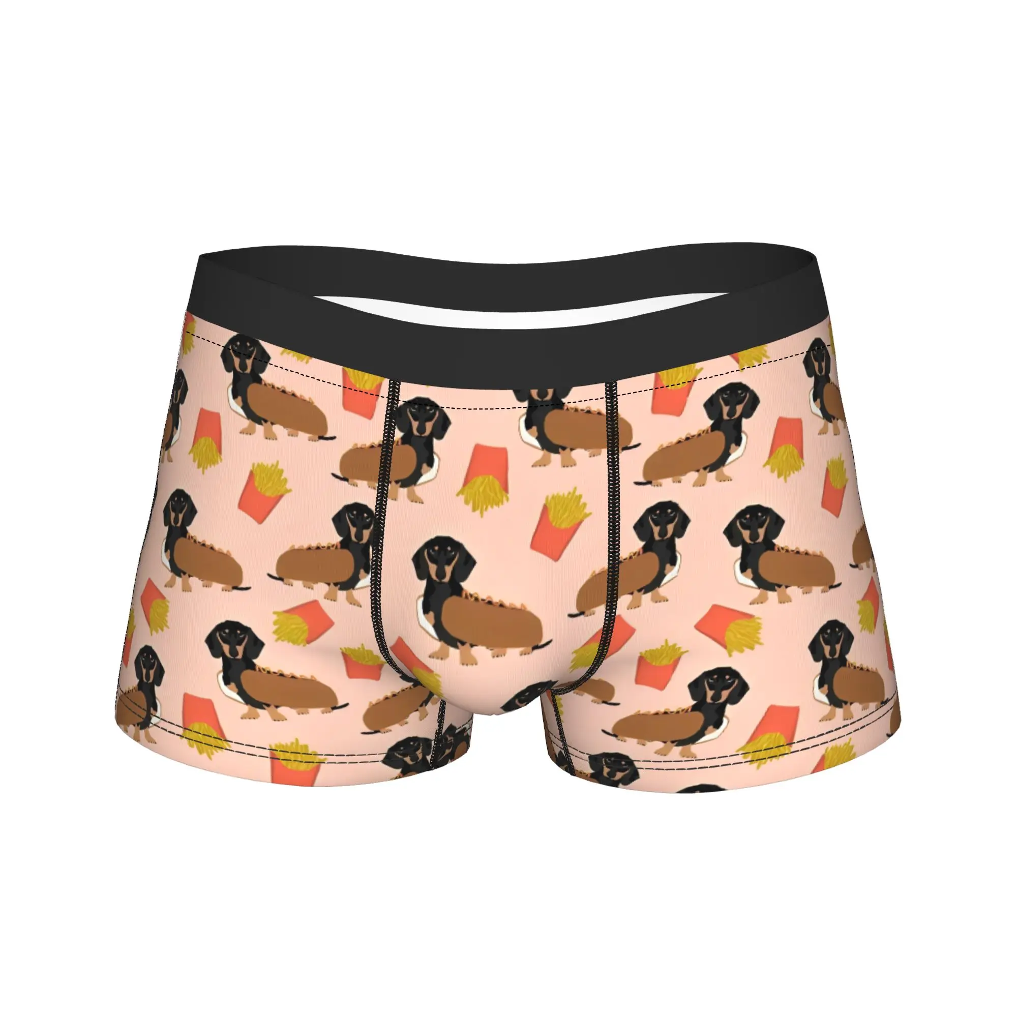 

Мужские забавные трусы-боксеры с таксой и собакой, шорты, дышащее нижнее белье, забавные трусы больших размеров с героями мультфильмов для мужчин