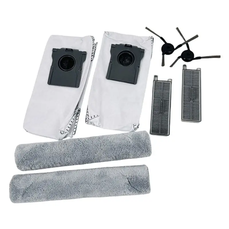 【A16Z】For Mova Z5/Z5 Pro/Z50 Ultra Vacuum 8PCS Replacement Spare Parts–Side Brush, Filter, Dust Bag, Tracked Mop Cloth