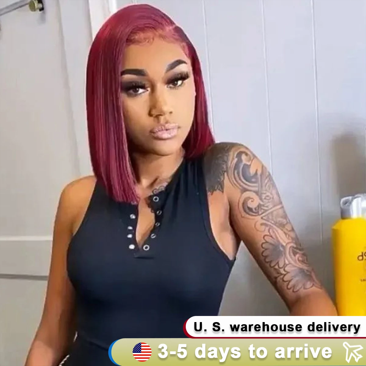

13x4 Lace Frontal Wig Bob 99J Beautiful Brazilian Human Hair Wigs High Density Brazilian Human Hair Style Short Hair For Women