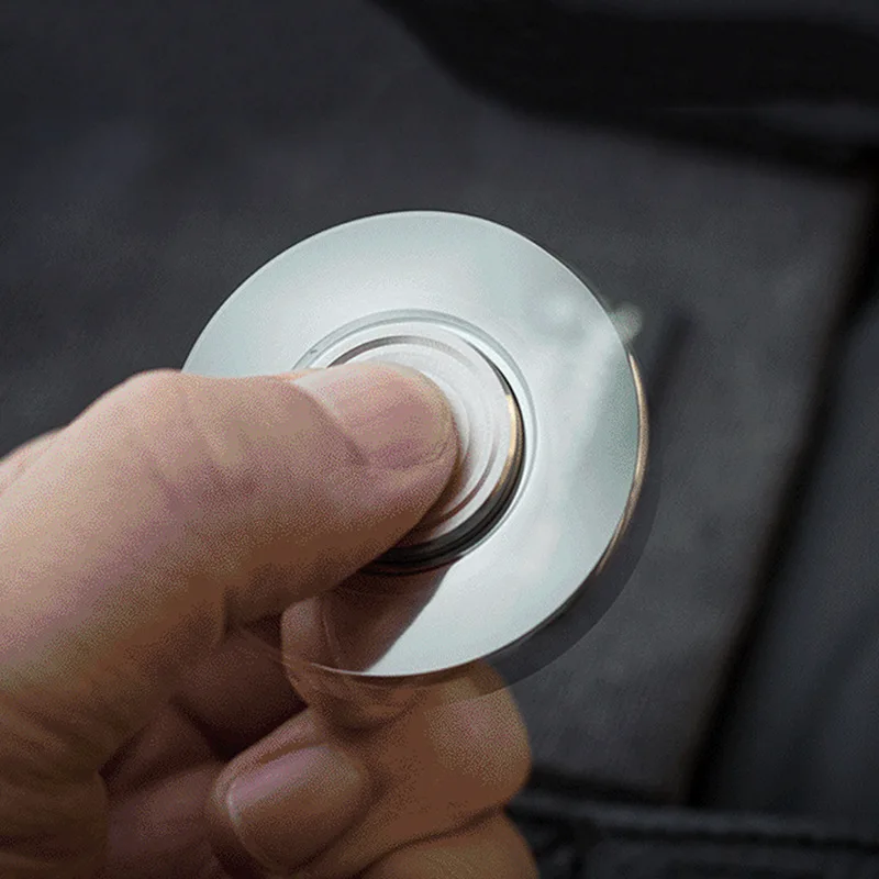 Pocket Stainless Steel Fidget Spinner for Adults Teens Kids EDC Gadgets ADHD Anxiety Stress Relief Toys Exquisite Gifts