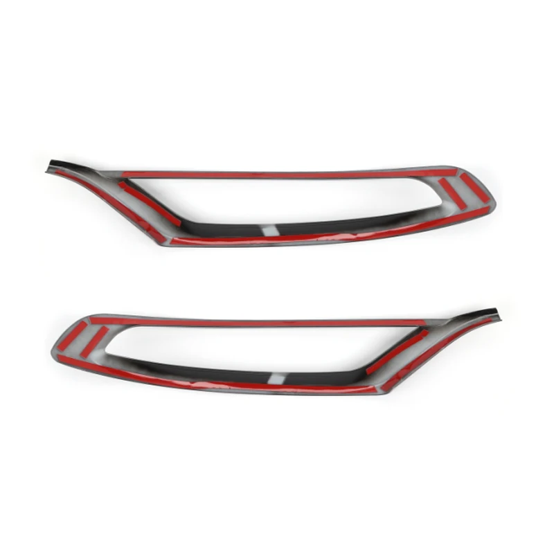 1 Pair Glossy Black ABS Plastic Car Front Left Right Fog Light Lamp Cover Trim Bezel Fit For Chrysler 300 2015 2016 2017-2022