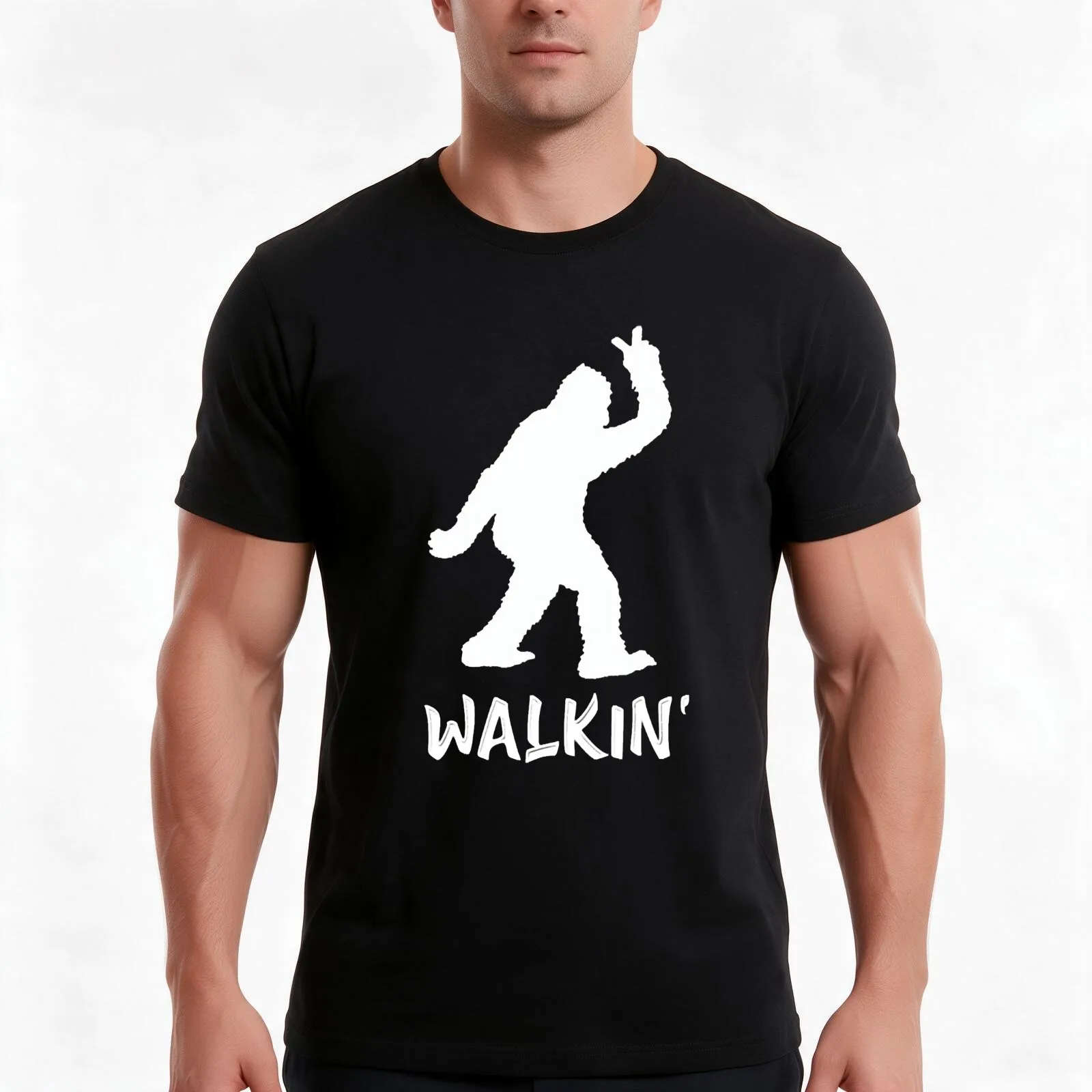 WALKIN' Wookie Widespread Panic T-Shirt, Summer Casual Cotton Tee, Oversized Streetwear Tops, Vintage Graphic Print, 100% Cotton