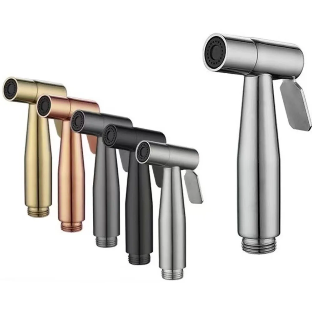 Bathroom Stainless Steel Faucet Spray Handheld Toilet Bidet Faucet Stainless Steel Hand Bidet Sprayers Brushed Water Sprayer