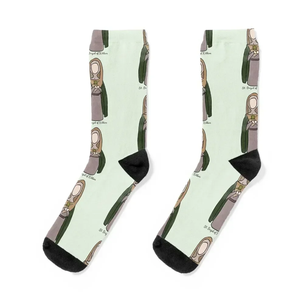 

St. Brigid of Kildare Socks Non-slip with print Socks For Girls Men's