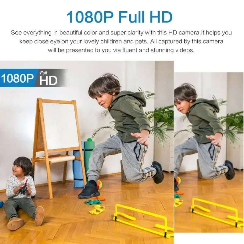 HD 1080P X5 Mini Camera Camera IP Camera Recorder Wireless WiFi Baby Monitor Indoor Safety Security Surveillance Night Vision view 2