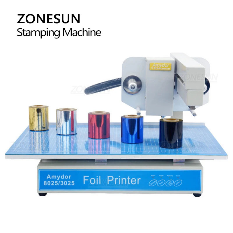 ZONESUN 디지털 자동 스탬핑 기계 Fddeing Movable Plate Foil Printer