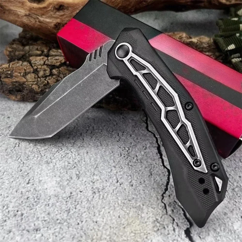 Pocket EDC 1376 Folding Knife 8Cr13Mov Blade Nylon Fiber Handle Outdoor Survival Rescue Multi Functional Tool