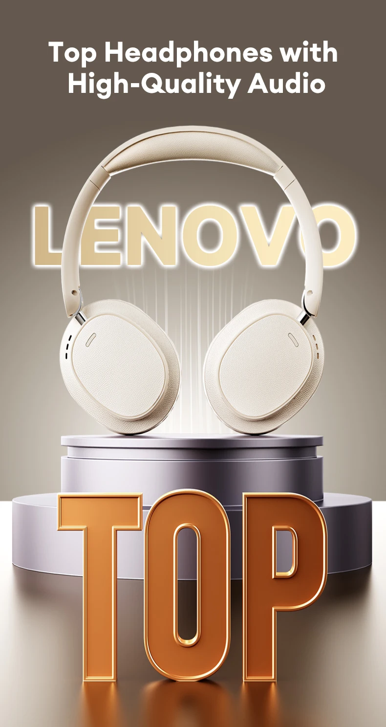 Lenovo LS105 Gaming Wireless Headphone with Mic 30H Over-Ear Headphones Bluetooth 6.0 Foldable HIFI Sound Sport Earphones Choice