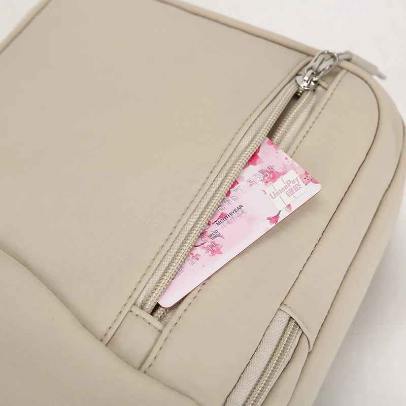 Herren-Umhängetasche aus Nylon, lässige Pendler-Outdoor-Mode-Schultertasche, wasserdichter Rucksack im Street-Style, einfarbig – Detail 18