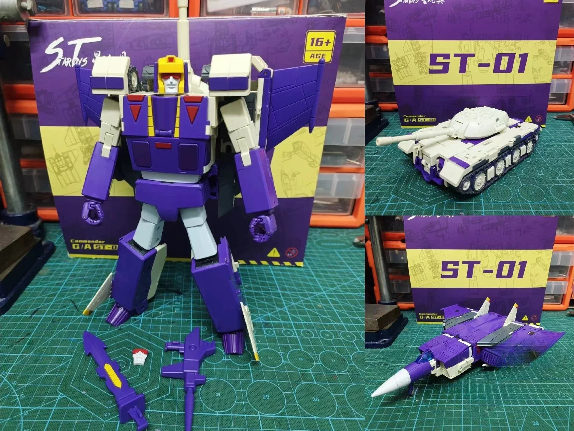 IN STOCK Transformation Star Toys ST-01 ST01 Blitzwing Three Forms Aircraft Tank GA Conmander MP Ratio Action Figure Toy