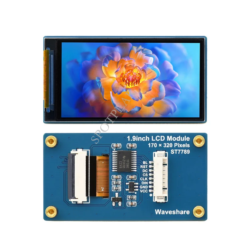 1.9inch LCD IPS Display Module SPI Interface 262K Colors screen 170×320 Resolution for Arduino/STM32/Raspberry Pi