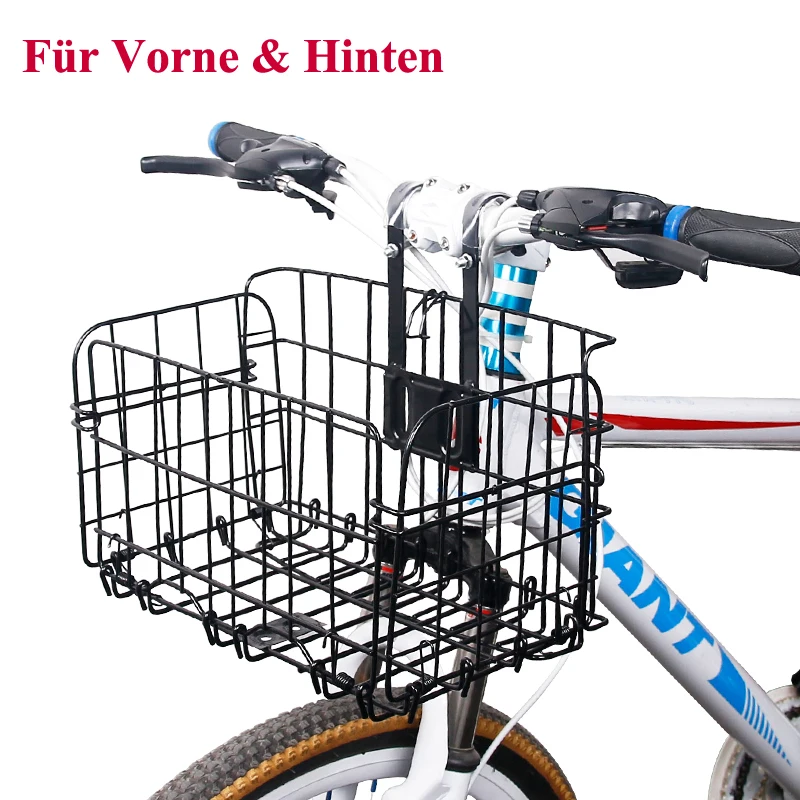 

Foldable Bike Basket Durable Metal Suitable Front Rear Folding Mountain Bikes Easy Installation Kids Adults Electric Bicycle
