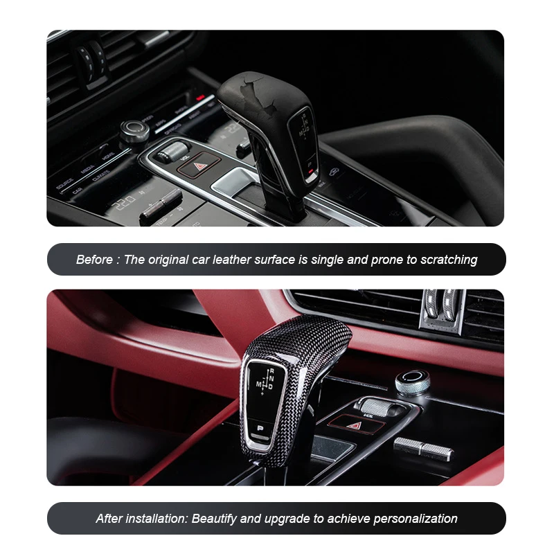 Car Gear Head Lever Shift Knob Replacement Interior Modification For Porsche Cayenne 2018 2019 2020 2021 2022 2023 2024