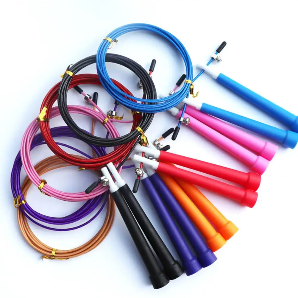 1 Set Steel Wire Jump Rope Rapid Speed Jump Rope Steel Wire Skipping Rope Gym Fitness Exercise Workout Training Jumping Rope