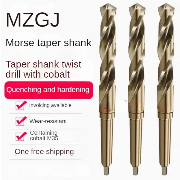 HSSCO Cobalt Taper Shank Twist Drill Bit(10/11/12/13/14/15/16/18/19/20/21/22/23/24/25/26/27/28/30/40mm) Stainless steel special