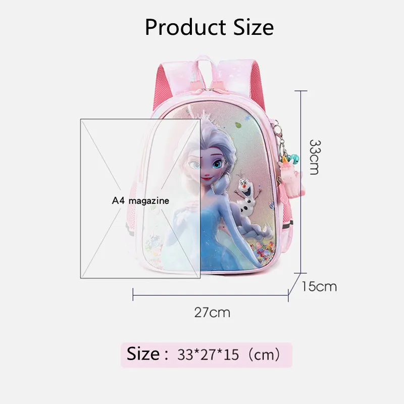 Disney Frozen Girls Kindergarten Backpack Elsa Anna Student Shoulder Orthopedic School Bag Large Capacity Kids Gifts Mochilas