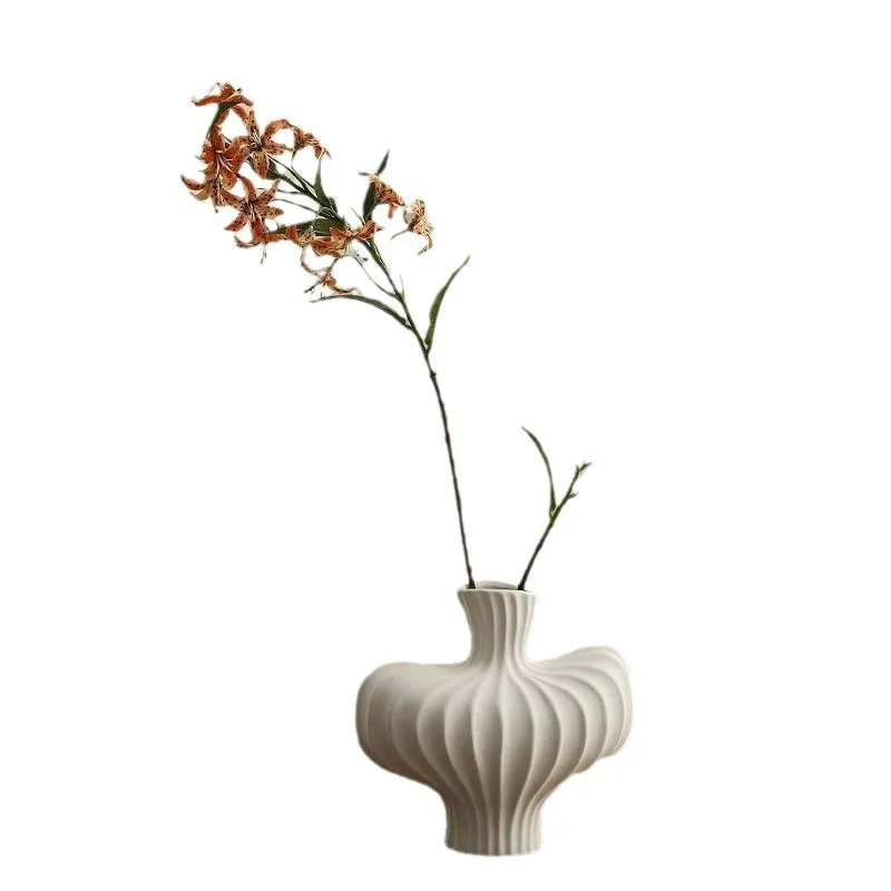 

Art ceramic vase high-end ornament living room flower arrangement wabi sandy wind hydroponics flowers niche homestay